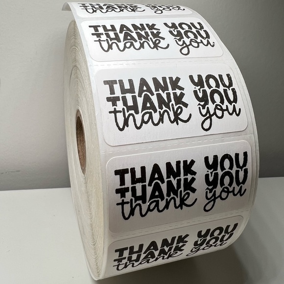 STICKERAFT Other - Pack of 100 stickers | Thank You stickers roll for Poshmark | Shipping S…